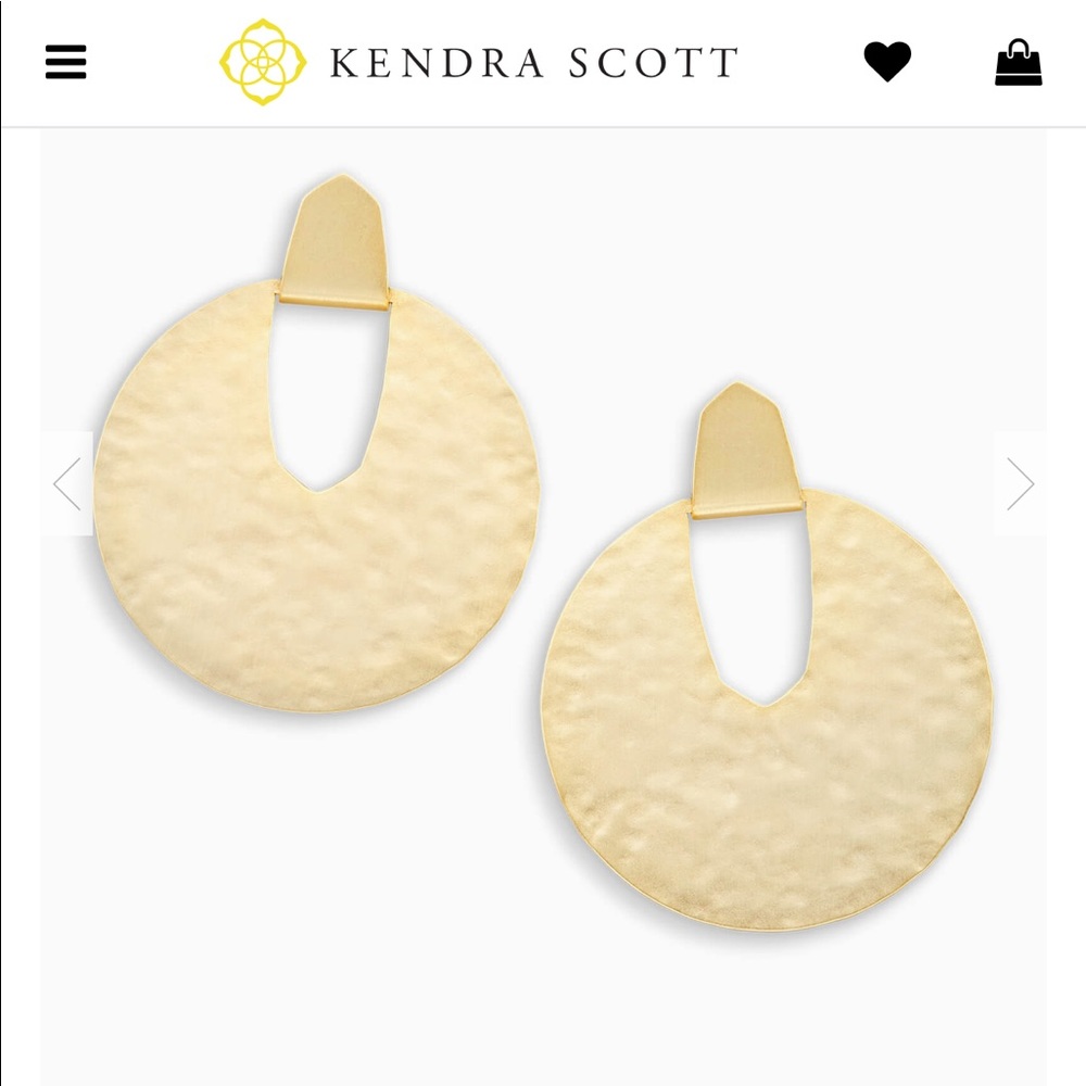 Kendra Scott Diane Earring In Hammered Gold